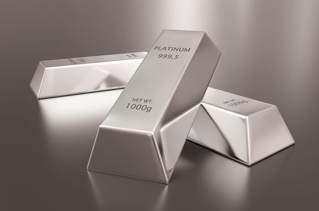 Platinum Platinum investment bars 999.5 purity - physical platinum bullion alternative to gold 2025
